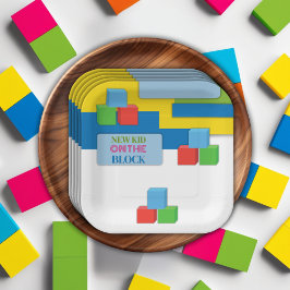 ブロック養子縁組の新しい子供が赤ちゃんシャワーを育てる ペーパープレート