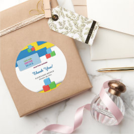 ブロック養子縁組の新しい子供が赤ちゃんシャワーを育てる ラウンドシール