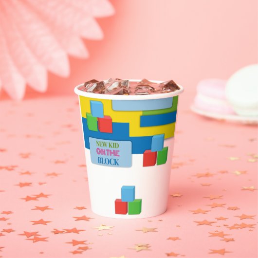 ブロック養子縁組の新しい子供が赤ちゃんシャワーを育てる 紙コップ (インサイチュ)