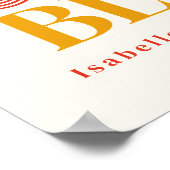 ブロック6ニュートラルホームベビーシャワー上の新しい子供 ポスター (角)