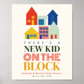 ブロック6ニュートラルホームベビーシャワー上の新しい子供 ポスター (正面)