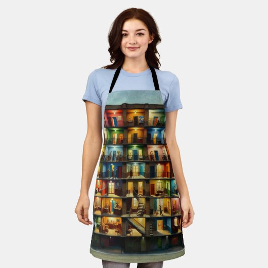 ブロック エプロン (着用した状態)