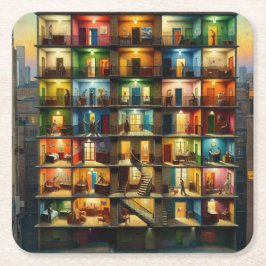 ブロック スクエアペーパーコースター