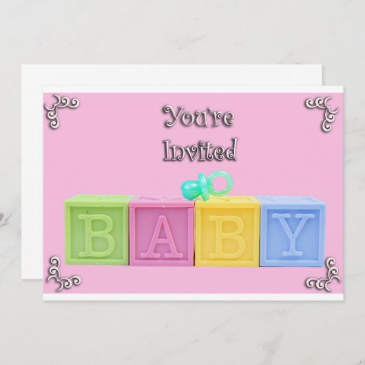 ブロック 招待状 (正面/裏面)