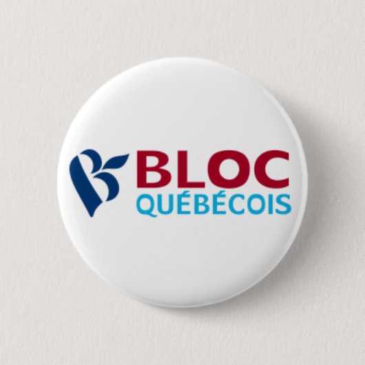ブロックQuébécois 缶バッジ (正面)