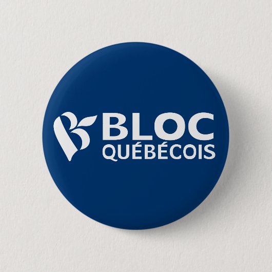 ブロックQuébécois 缶バッジ (正面)