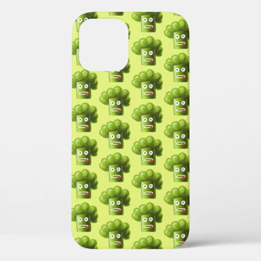 ブロッコリーおもしろいグリーン漫画パターンベジタリアン Case-Mate iPhoneケース (裏面)