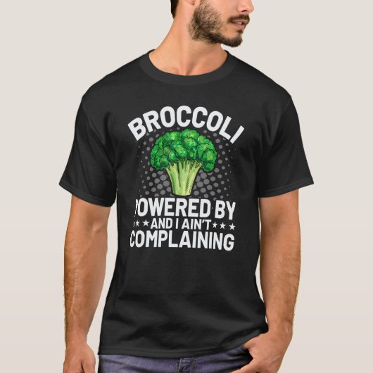 ブロッコリーに支えられて ブロッコリー ヴィーガン 菜食主義者 Tシャツ (正面)