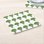 ブロッコリーのコースター スクエアペーパーコースター (アングル)