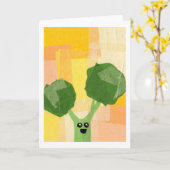 ブロッコリーの挨拶状 カード (黄色い花)