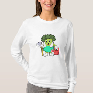 ブロッコリーの農夫とじょうろ Tシャツ