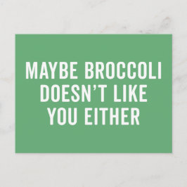 ブロッコリーは好きじゃないおもしろい引用文 ポストカード