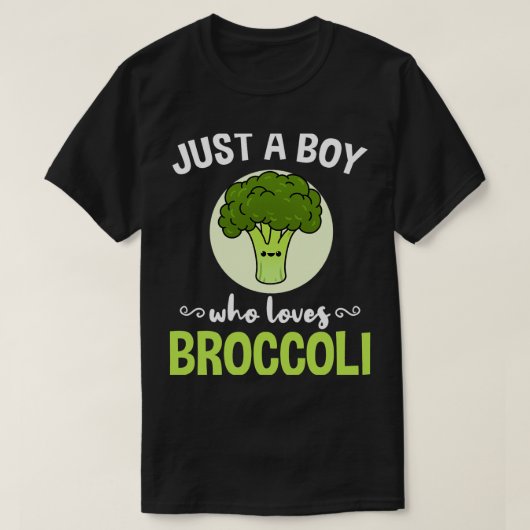 ブロッコリーを愛する少年2 Tシャツ (デザイン正面)