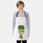 ブロッコリーアットサッカースポーツ エプロン (着用した状態)