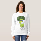 ブロッコリーアットバレーボールスポーツ スウェットシャツ (正面フル)