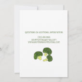 ブロッコリーチーズスープ食品フェスティバルテイスティングイベント 招待状 (裏面)