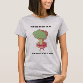 ブロッコリードーナツ - おもしろい食べ物のダジャレイラスト Tシャツ