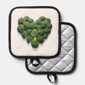 ブロッコリーハート 鍋敷き (正面/裏面)