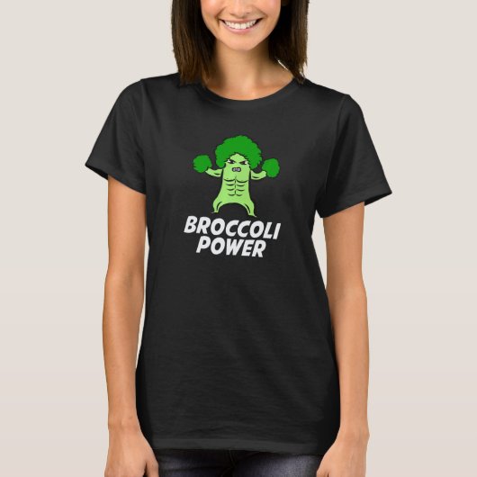 ブロッコリーパワー 愛情あふれる有機野菜 ヴィーガンライフ Tシャツ (正面)