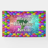 ブロッコリーパーソナライズされたキャラクター誕生日バナー 横断幕 (横)