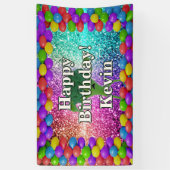 ブロッコリーパーソナライズされたキャラクター誕生日バナー 横断幕 (縦)