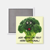 ブロッコリーパーソナライズされた漫画 マグネット (正面/裏面)