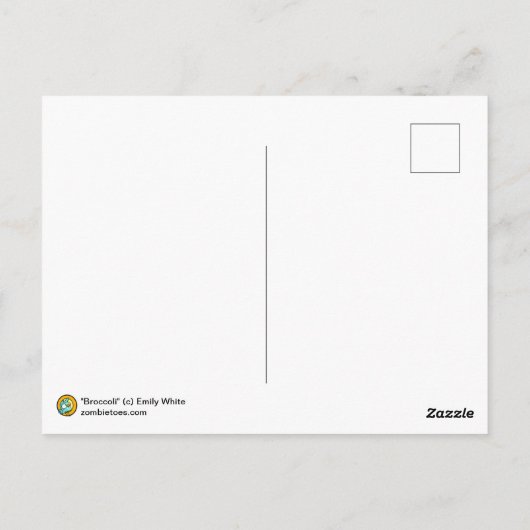 ブロッコリーファンタジーアールヌーボーポートレートプリント ポストカード (裏面)