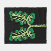 ブロッコリーラバーヘルシー野菜料理ブロッコリー フリースブランケット (正面(横))