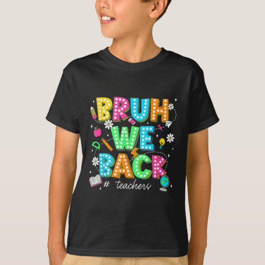 ブロッコリー先生復活 リトロTシャツ 学校に戻る先生Tシャツ Tシャツ (正面)