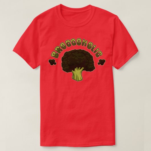 ブロッコリー植物ビーガン野菜 Tシャツ (デザイン正面)
