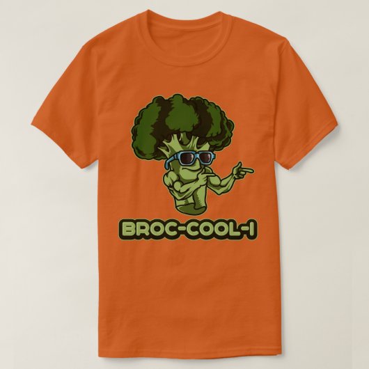 ブロッコリー植物野菜ビーガン Tシャツ (デザイン正面)