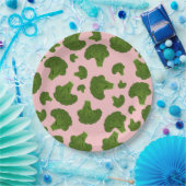 ブロッコリー模様 ペーパープレート (パーティー)