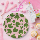 ブロッコリー模様 ペーパープレート (パーティー)