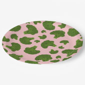 ブロッコリー模様 ペーパープレート (アングル)