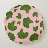 ブロッコリー模様 ラウンドクッション (裏面)