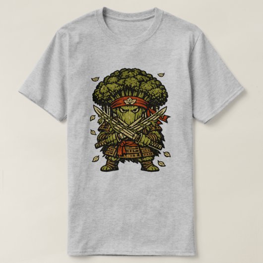 ブロッコリー武士道 - 森の守護者 Tシャツ (デザイン正面)