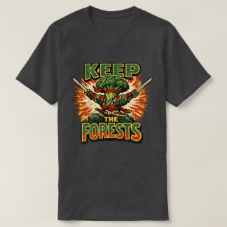 ブロッコリー武士道 - 森林を守れヒーロー Tシャツ