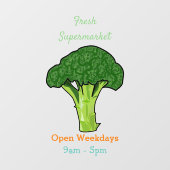 ブロッコリー漫画イラストレーション ウィンドウサイン (シート)