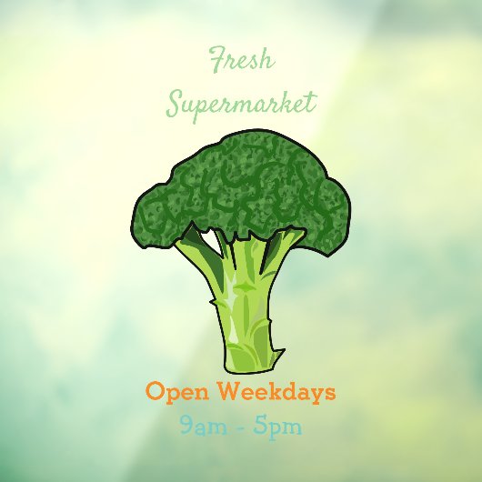 ブロッコリー漫画イラストレーション ウィンドウサイン (シート3)