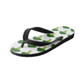 ブロッコリー漫画イラストレーション キッズビーチサンダル (アングル)