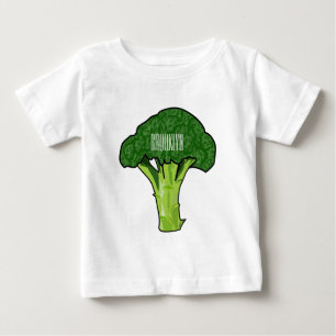 ブロッコリー漫画イラストレーション ベビーTシャツ