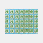 ブロッコリー種子による野菜の栽培 フリースブランケット (正面(横))