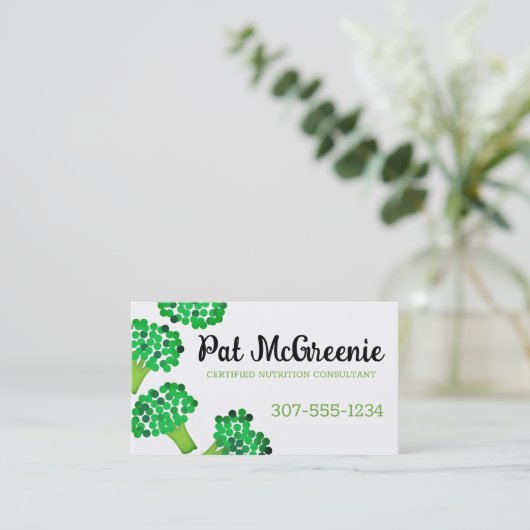ブロッコリー野菜ヘルシーダイニングガーデニングバス… 名刺 (スタンド正面)