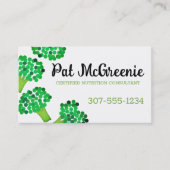 ブロッコリー野菜ヘルシーダイニングガーデニングバス… 名刺 (正面)