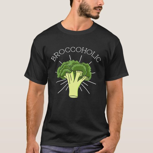ブロッコリー野菜ヴィーガン植物性ベースの食事ベジタリアン Tシャツ (正面)