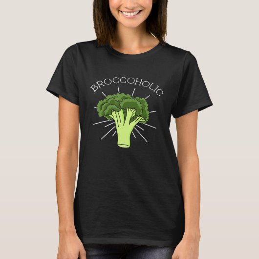 ブロッコリー野菜ヴィーガン植物性食事ベジタリアン Tシャツ (正面)
