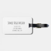 ブロッコリー革命ビーガン野菜とベジタリアン ラゲッジタグ (裏面横)