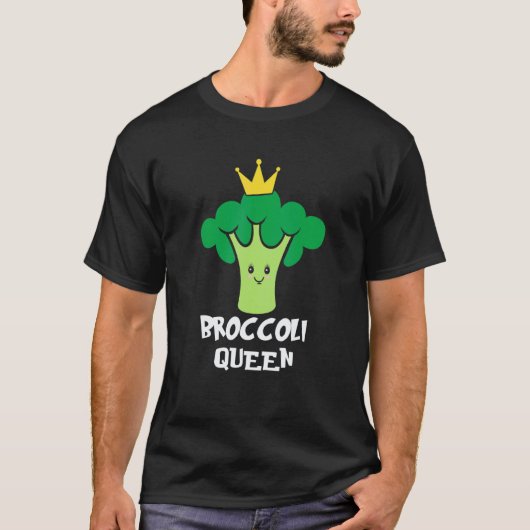 ブロッコリー・クイーン ブロッコリー ヴィーガン 菜食主義者 Tシャツ (正面)