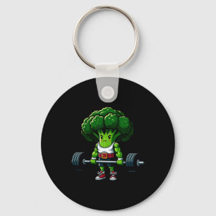 ブロッコリー デッドリフト ウエイトリフティング ジム ベジタリアン Tシャツ パワー キーホルダー