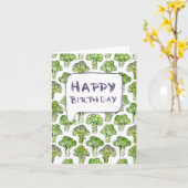 ブロッコリー – ハッピーバースデー カード (黄色い花)